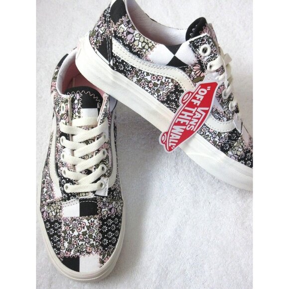 Vans Women's Old Skool Patchwork Floral Marshmallow Pink Canvas Shoes Size 7 NIB - Picture 4 of 5